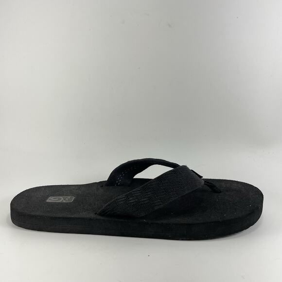 Teva Mush II Flip Flops Mens Size 12 Thong Sandals Slip On Black 4168 Beach Surf - Picture 1 of 9